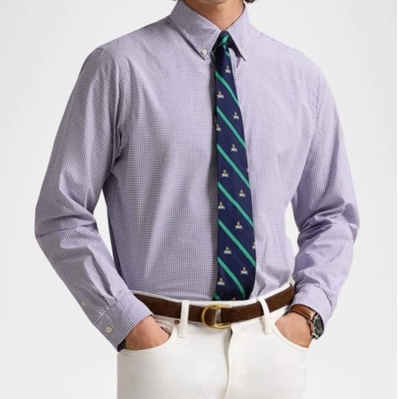 POLO Ralph Lauren Men's Classic-Fit Check Poplin Sport Shirt, NWT - Picture 6 of 7